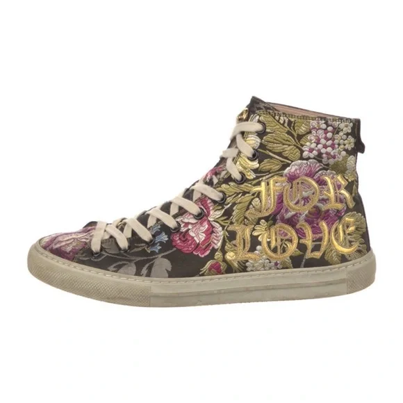 Gucci Blind for Love Floral Embroidered High Top Sneakers - Picture 7 of 16